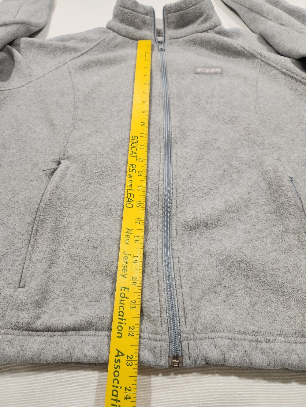 Columbia Women's Gray Full Zip Fleece Jacket XL Long Sleeve Pockets - Picture 5 of 6
